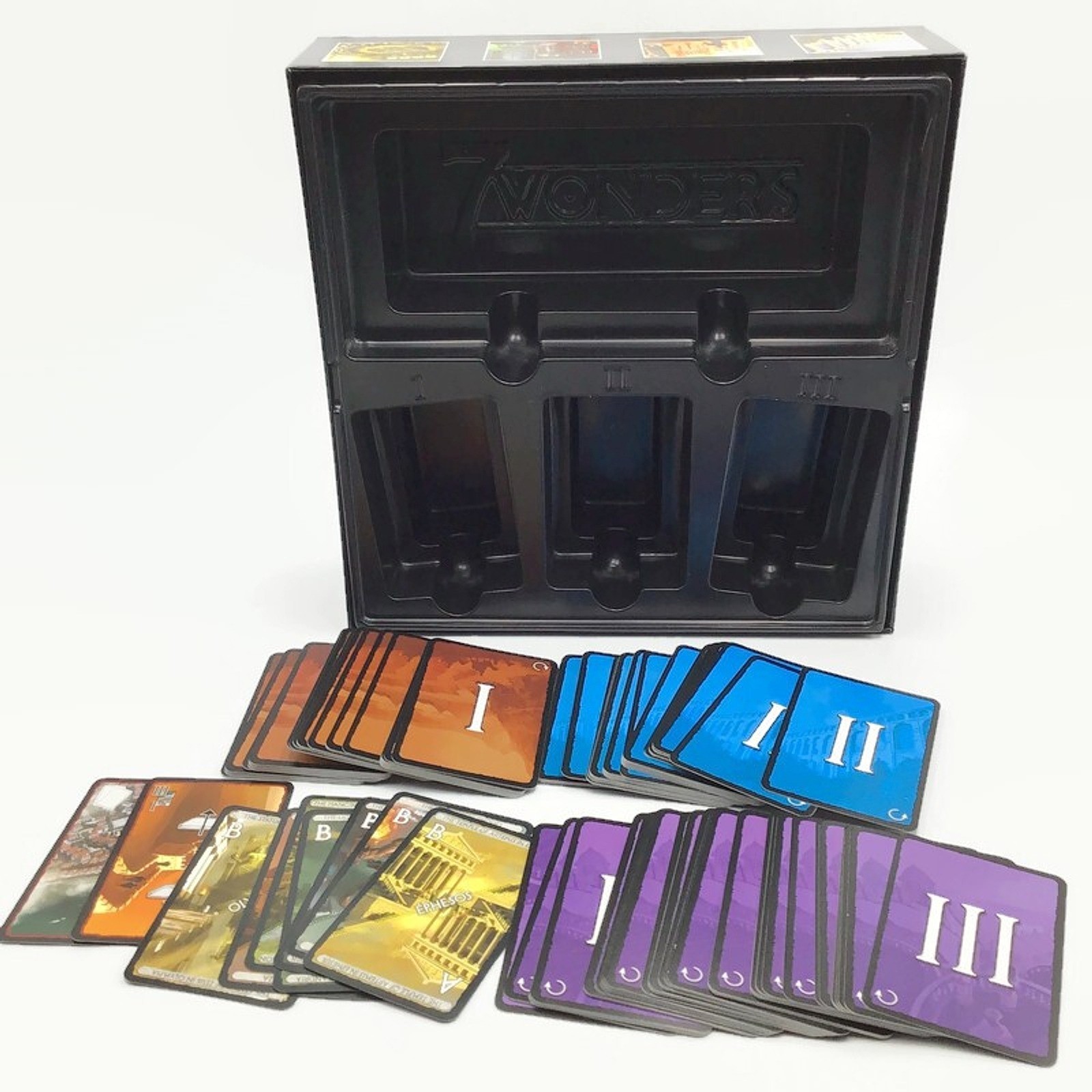 7 Wonders Board Game Antoine Bauza Repos Unpunched Complete Open Box 2010