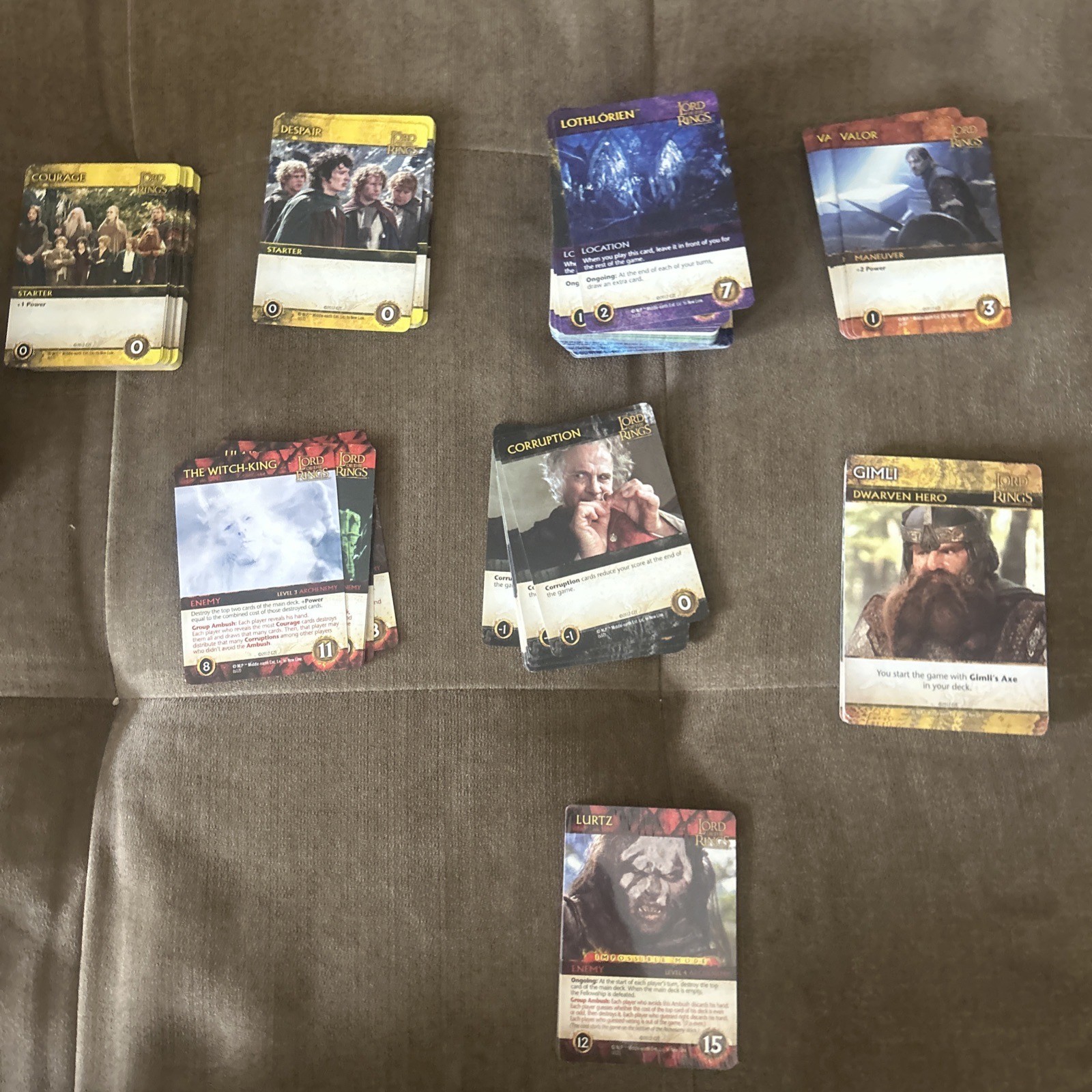 LORD OF THE RINGS Fellowship of the Ring Deck-Building Game LOTR Cryptozoic 2012