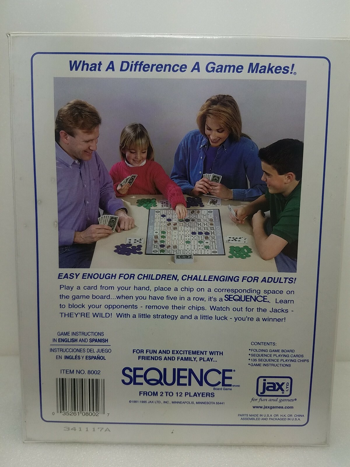 Sequence ~Board Game ~An Exciting Game Of Strategy ~2 to 12 Players ~New/Sealed