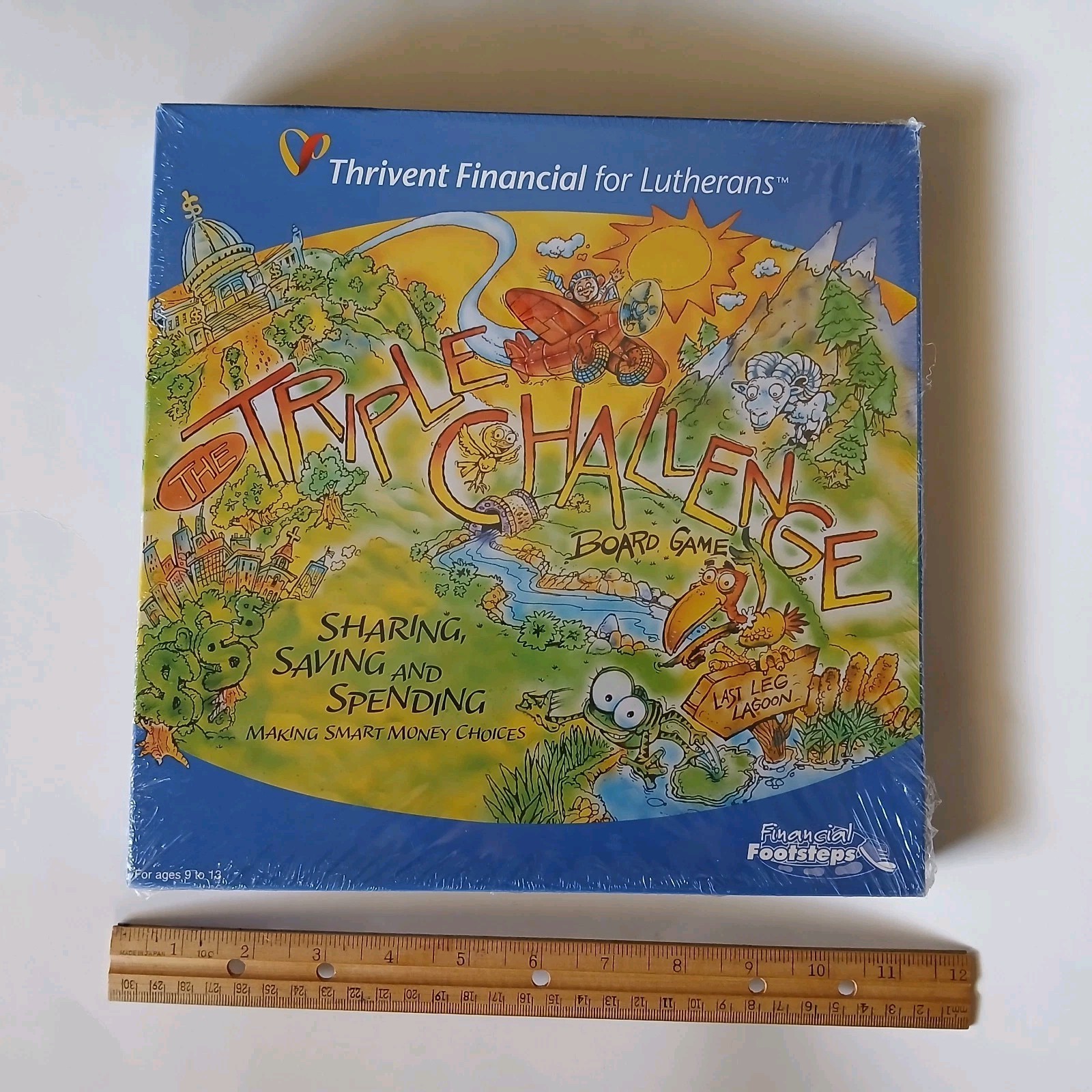 Triple Challenge Board Game Financial Footsteps NEW Sealed Money Saving Budget