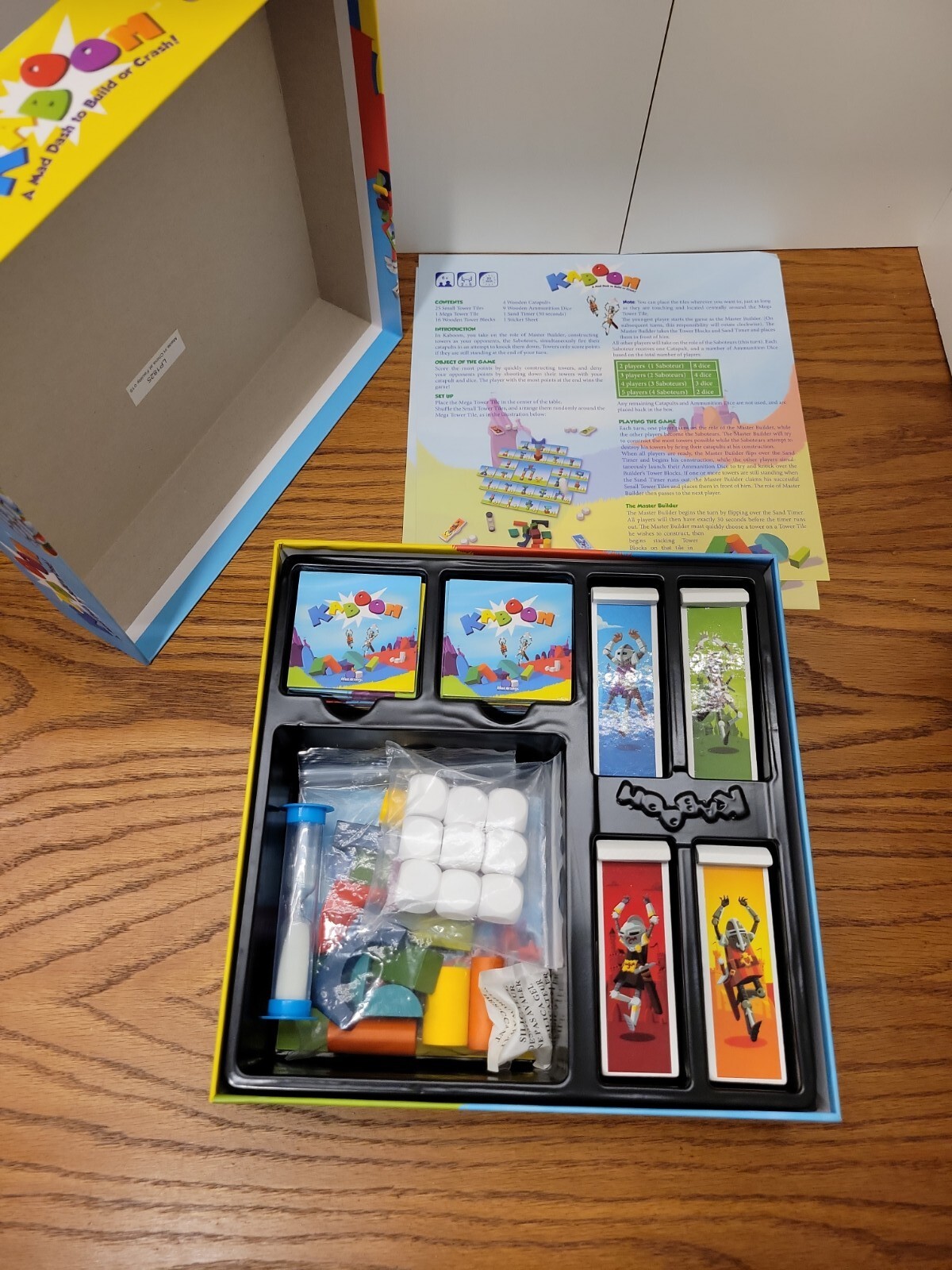 Kaboom – A Mad Dash to Build or Crash Board Game – Missing 1 Piece See Desc