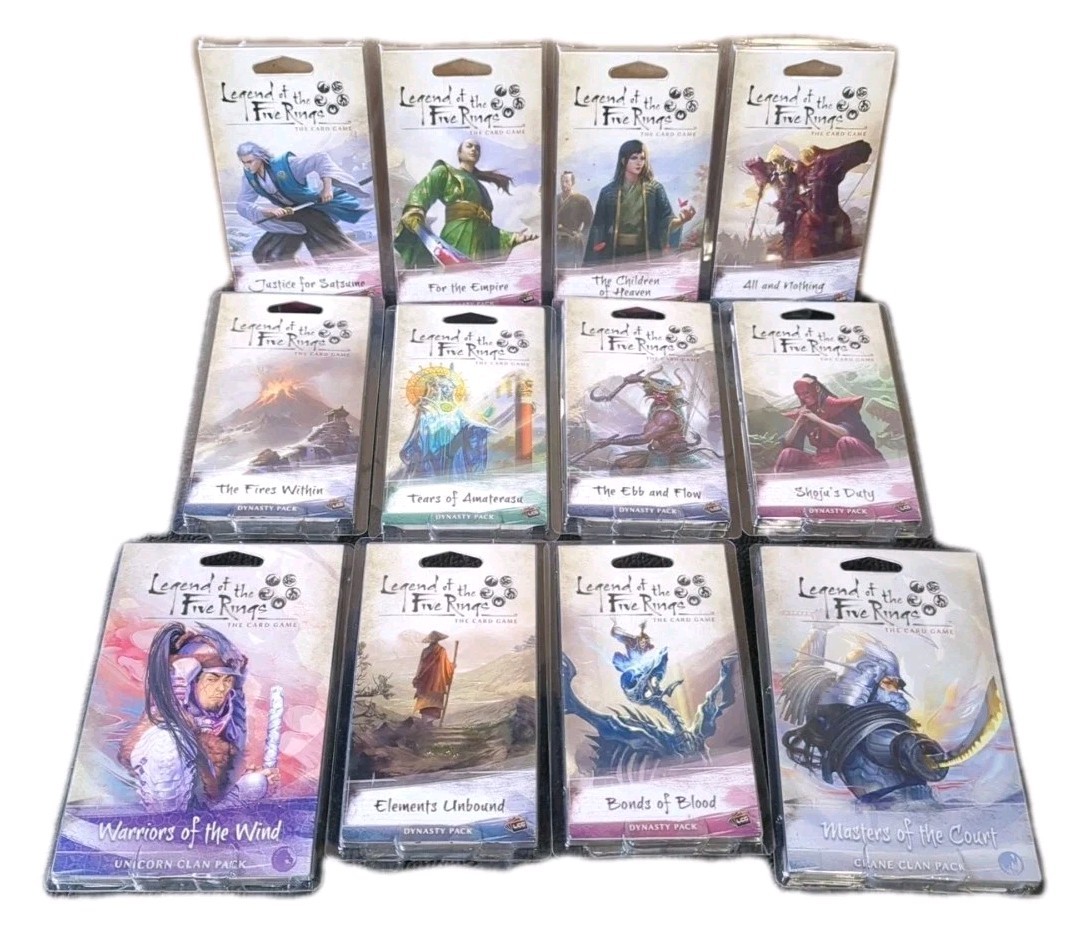 Legend of Five Rings LCG Card Game 12 Decks + 1 Expansion Lot New Sealed B19