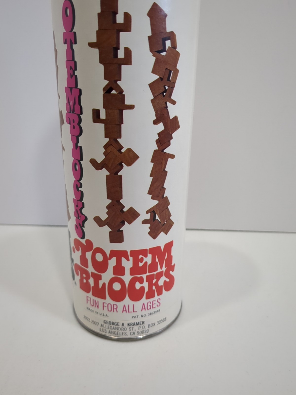 Vintage Totem Pole Blocks Precision Cut Natural Hardwood Building RARE Complete