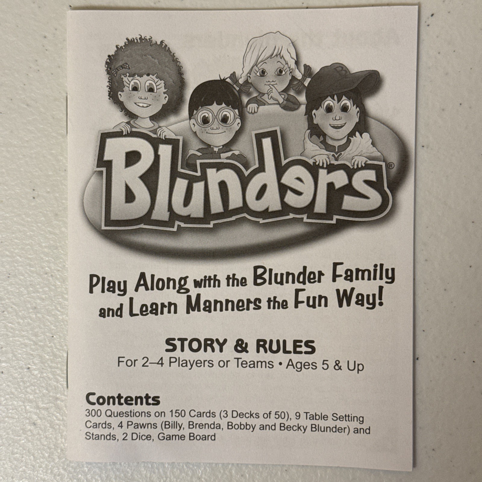 Blunders Board Game, Patch Products – Learning Manners Game-For Ages 5+ COMPLETE