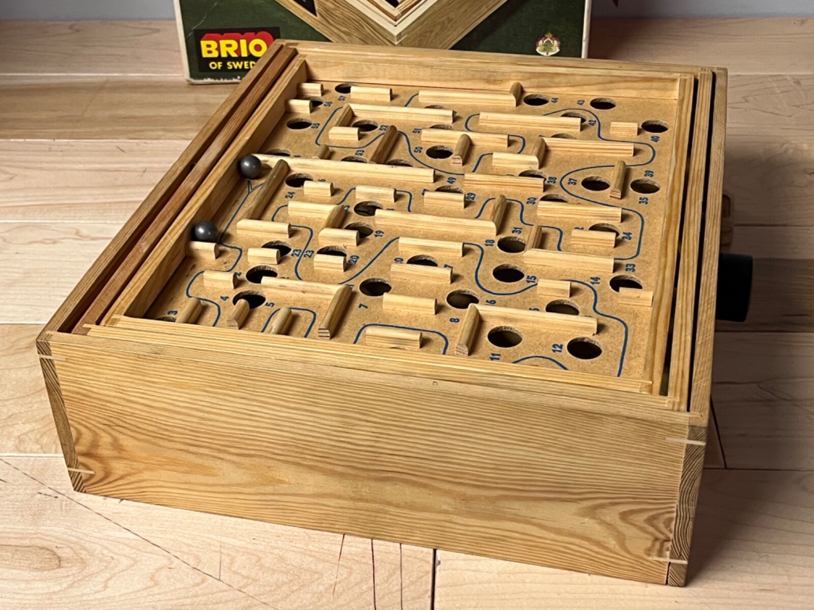 Vintage Brio Labyrint Game 31804 – w/Original Box – 1969 – Labyrinth