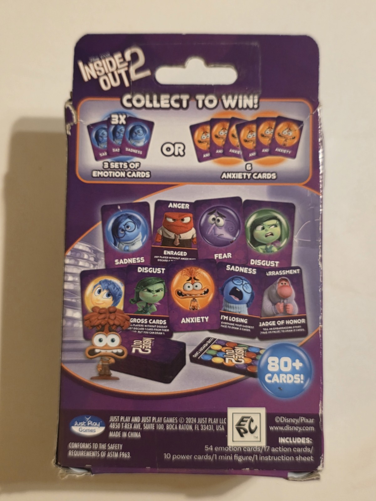 Disney Pixar Inside Out 2 Mixed-Up Emotions Card Game W/ Collectible Figure NEW