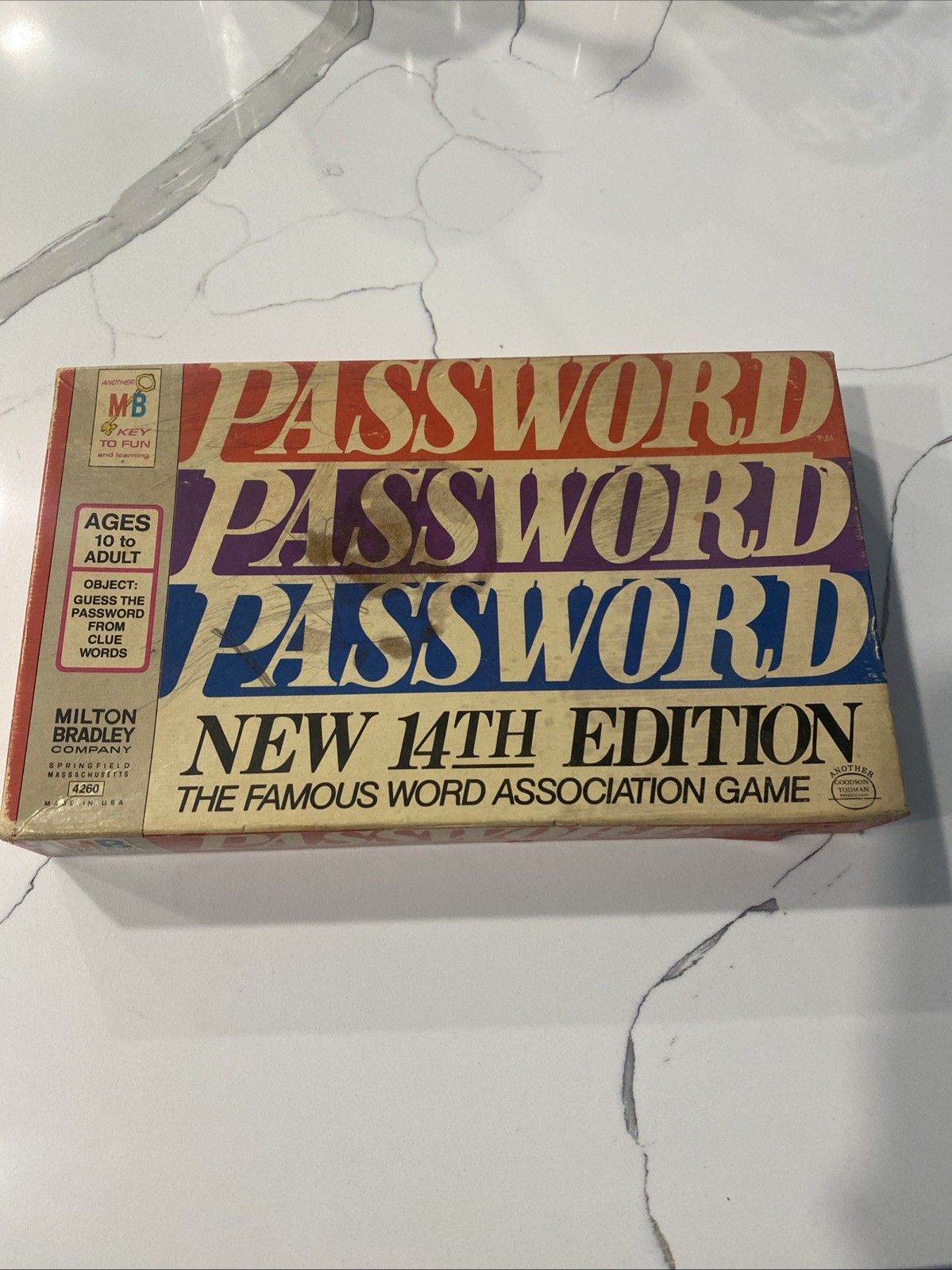 Password Board Game 14th Edition Milton Bradley #4260 Vintage 1972