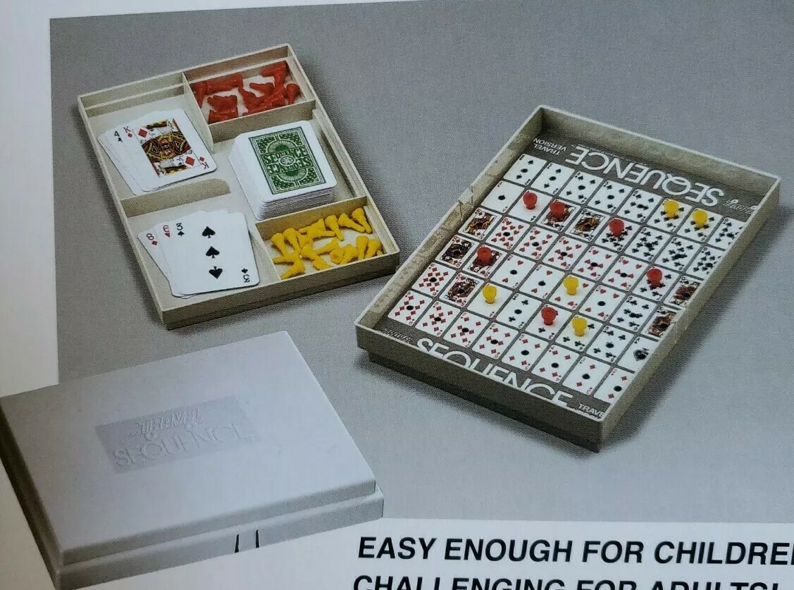 Sequence Board Game Travel Size JAX LTD 2 Players Card Game Adults Kids FREESHIP