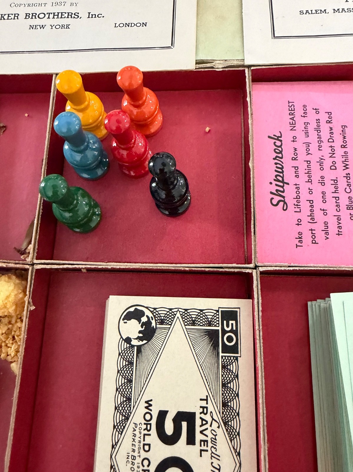 Vintage 1937 Lowell Thomas Boxed World Cruise Travel Game – Complete – Excl Cond