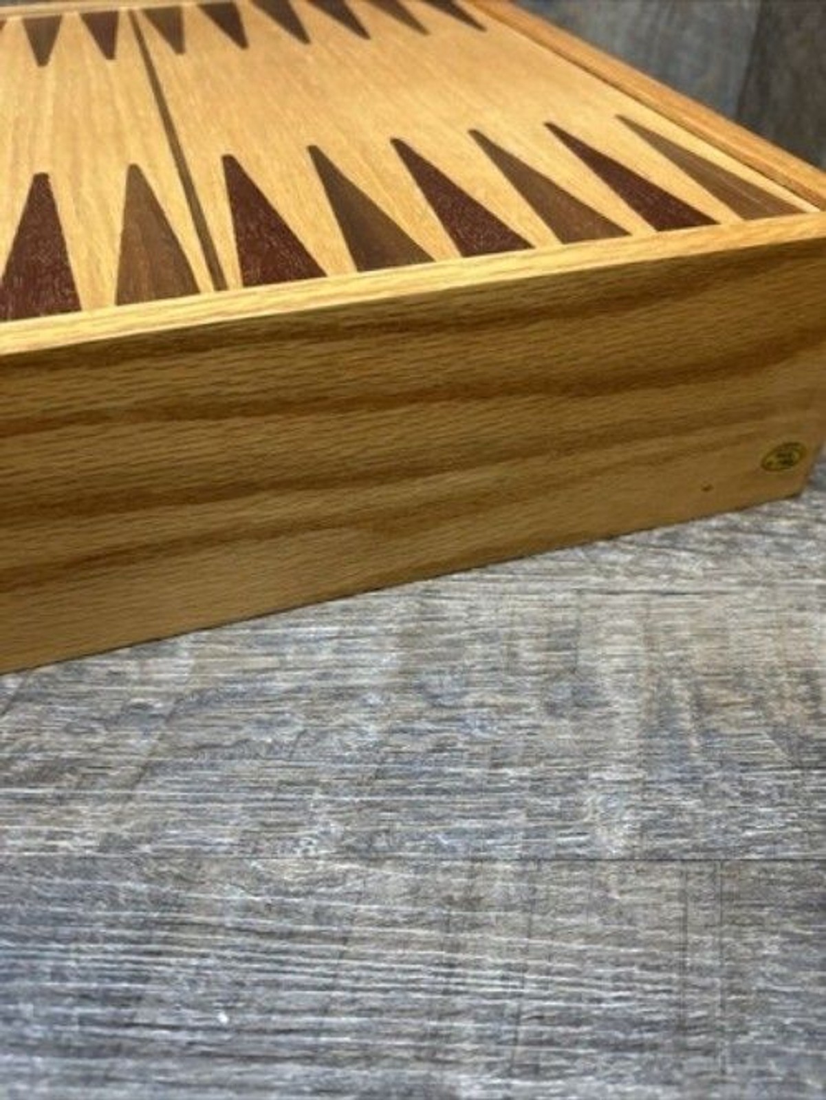 Vintage Wooden Multiple Game Board & Storage Case 12.63″x12.63″x3.25″ Excellent