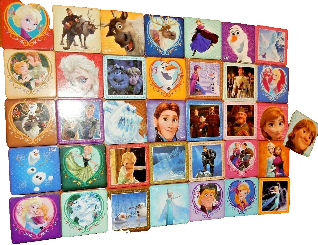 LN Disney FROZEN Anna Elsa Olaf Complete Memory Card Game Matching (NO BOX)