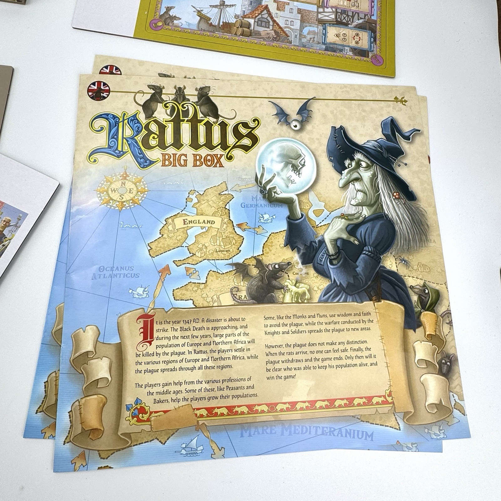 Rattus Big Box Board Game Z-Man Games – Mostly Unpunched/Sealed – 100% Complete