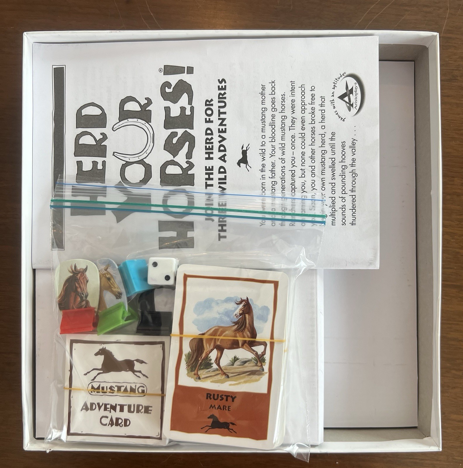 Herd Your Horses Board Game Aristoplay 2015 Complete Horse Family Strategy Game