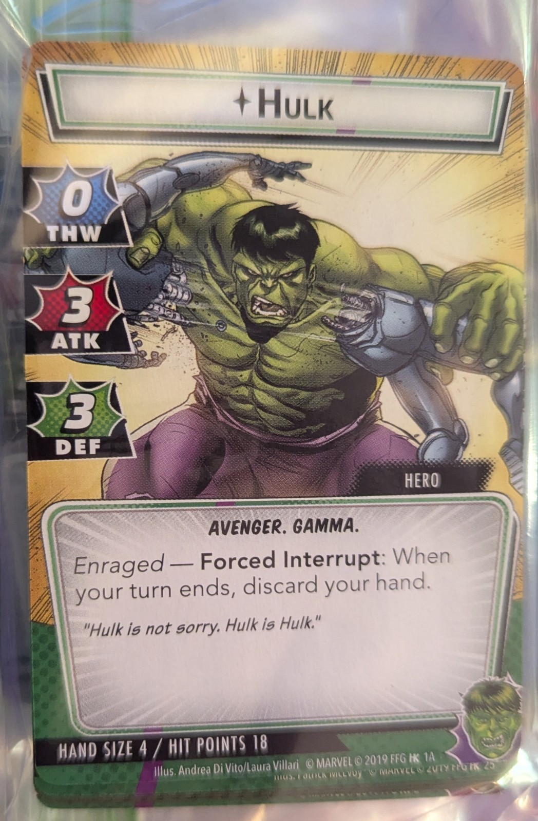 Marvel Champions Incredible Hulk Hero Pack OUT OF PRINT Expansion Avengers FFG