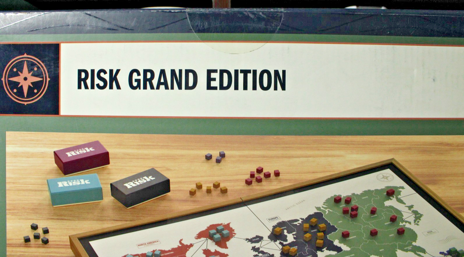 Risk Grand Edition Folding Wooden Board GameNew Factory Sealed