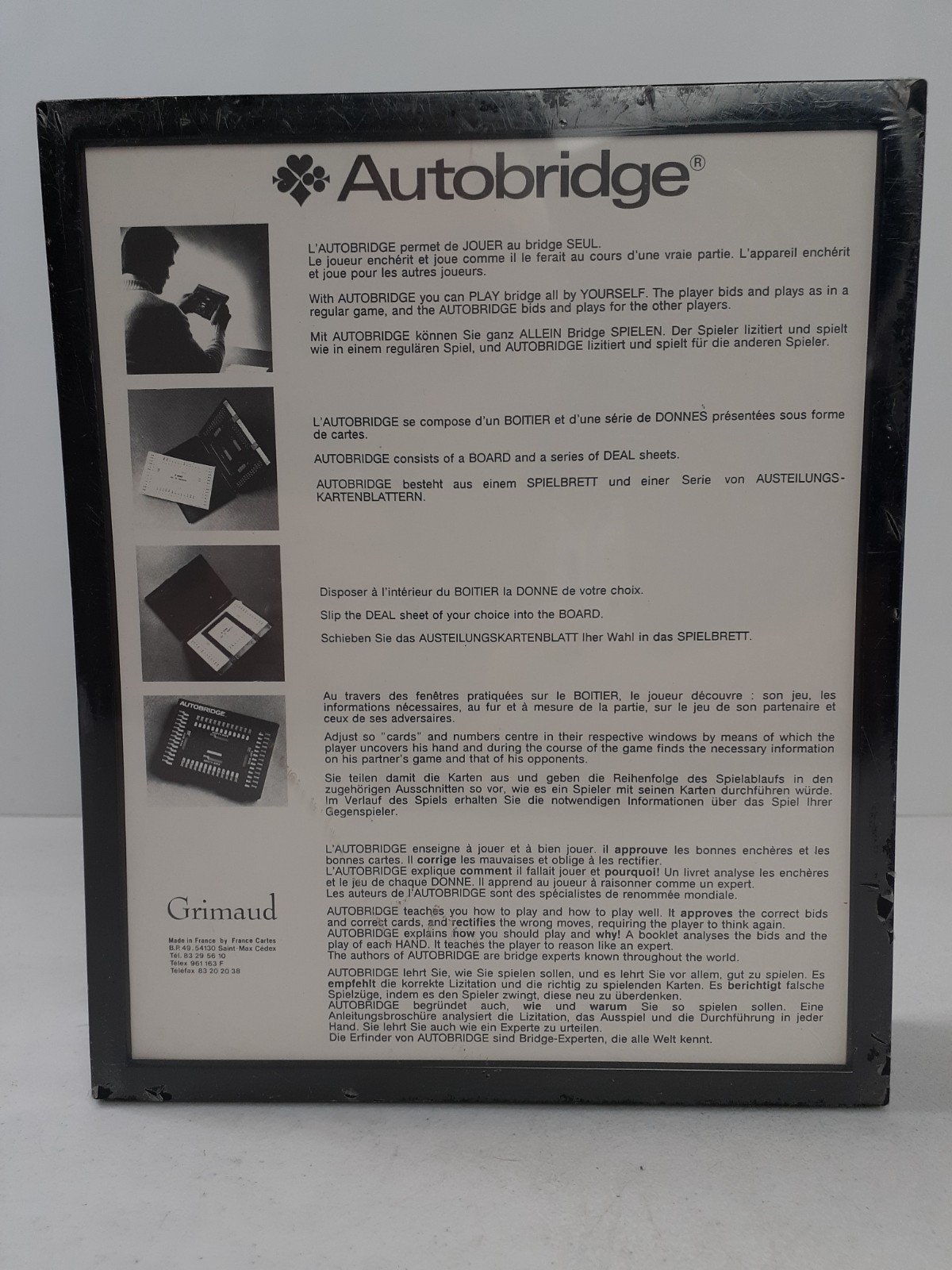 NEW Vintage Grimaud Autobridge Beginners Self Teaching Bridge Game Sealed