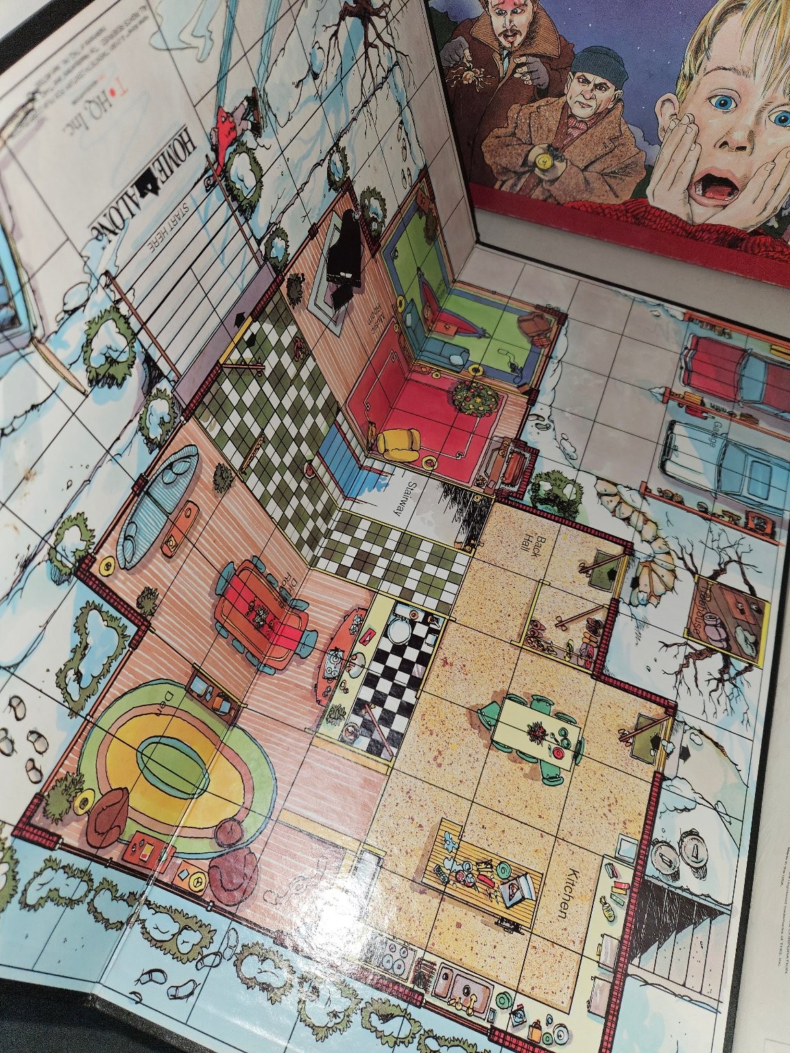 Home Alone The Game THQ Board Game Ages 6-12 Cardboard 1991 Movie Tie-in