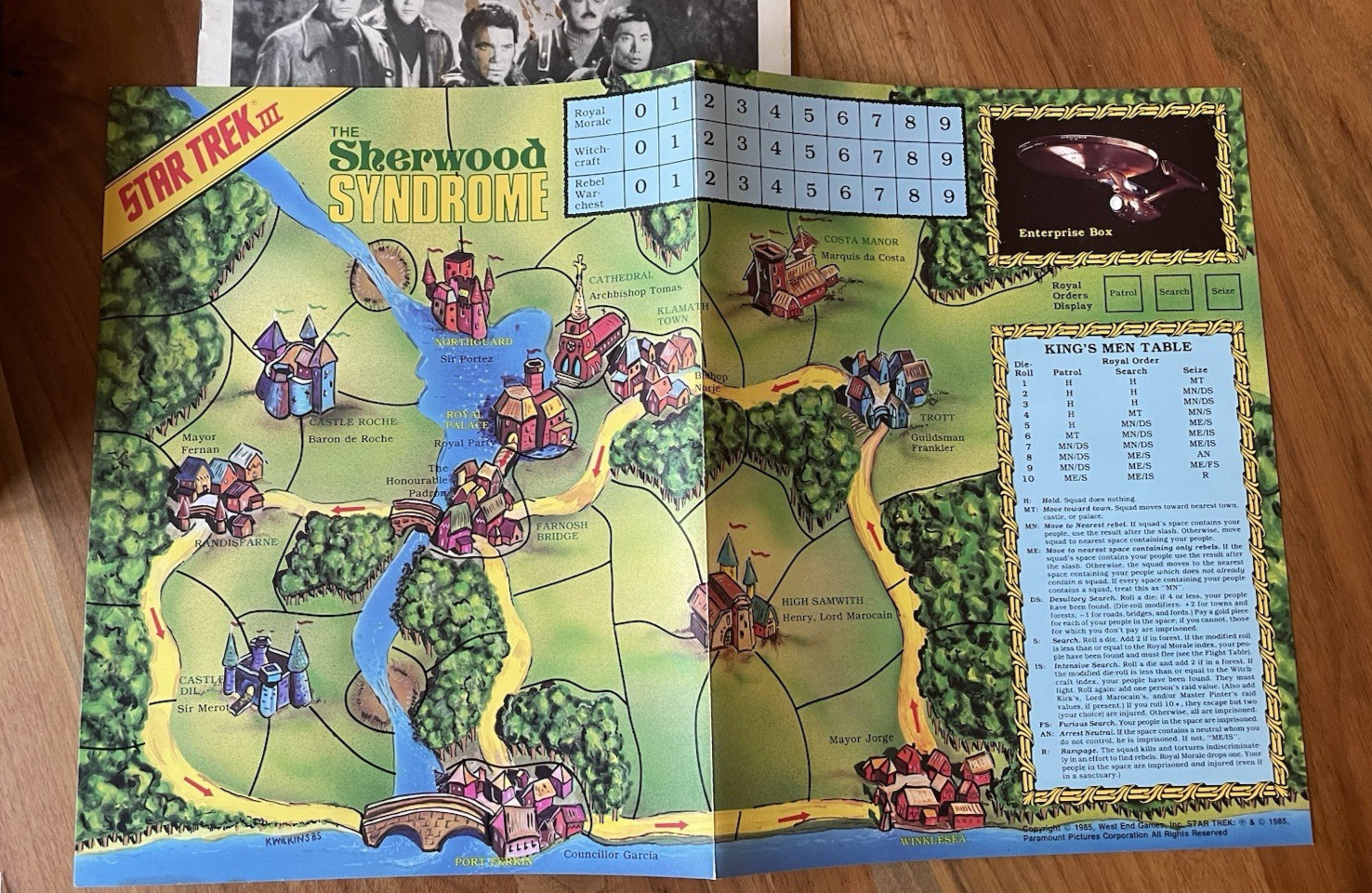 Star Trek III WEG West End Games 3 Solitaire 1985 | PUNCHED complete | GOOD