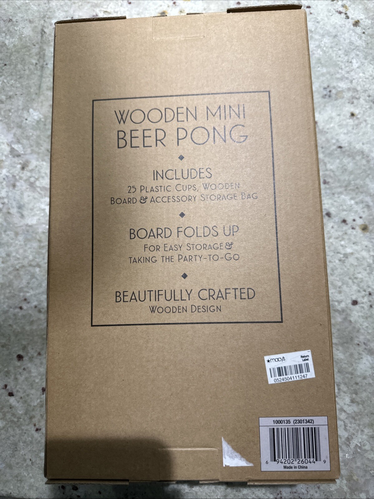 WOODEN MINI BEER PONG PARTY GAME BY STUDIO MERCANTILE