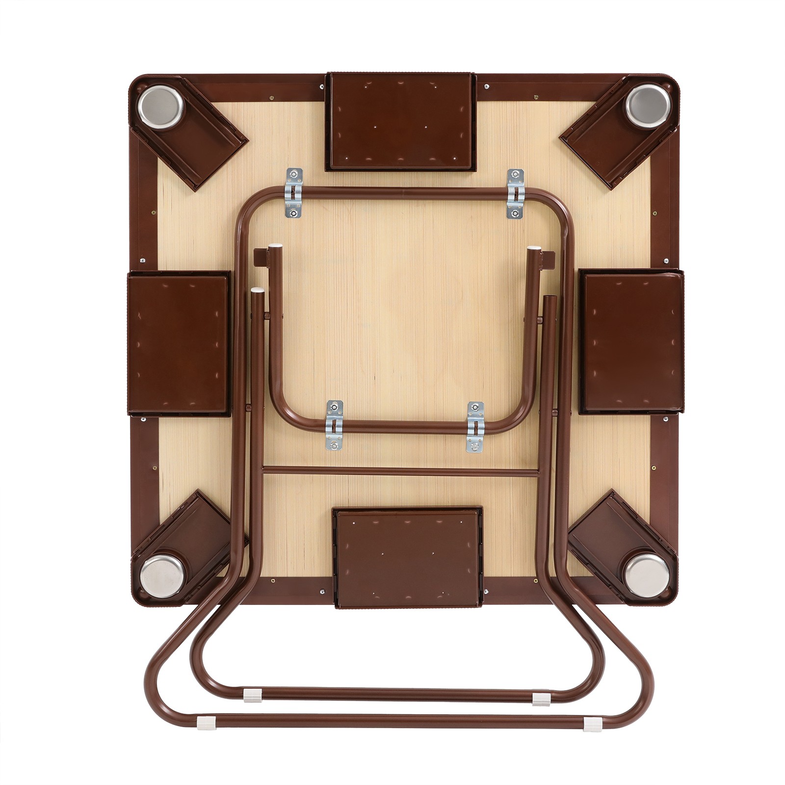 for 4 People Foldable Mahjong Table Mahjong Table with 4 Cup Holders & 4 Drawer