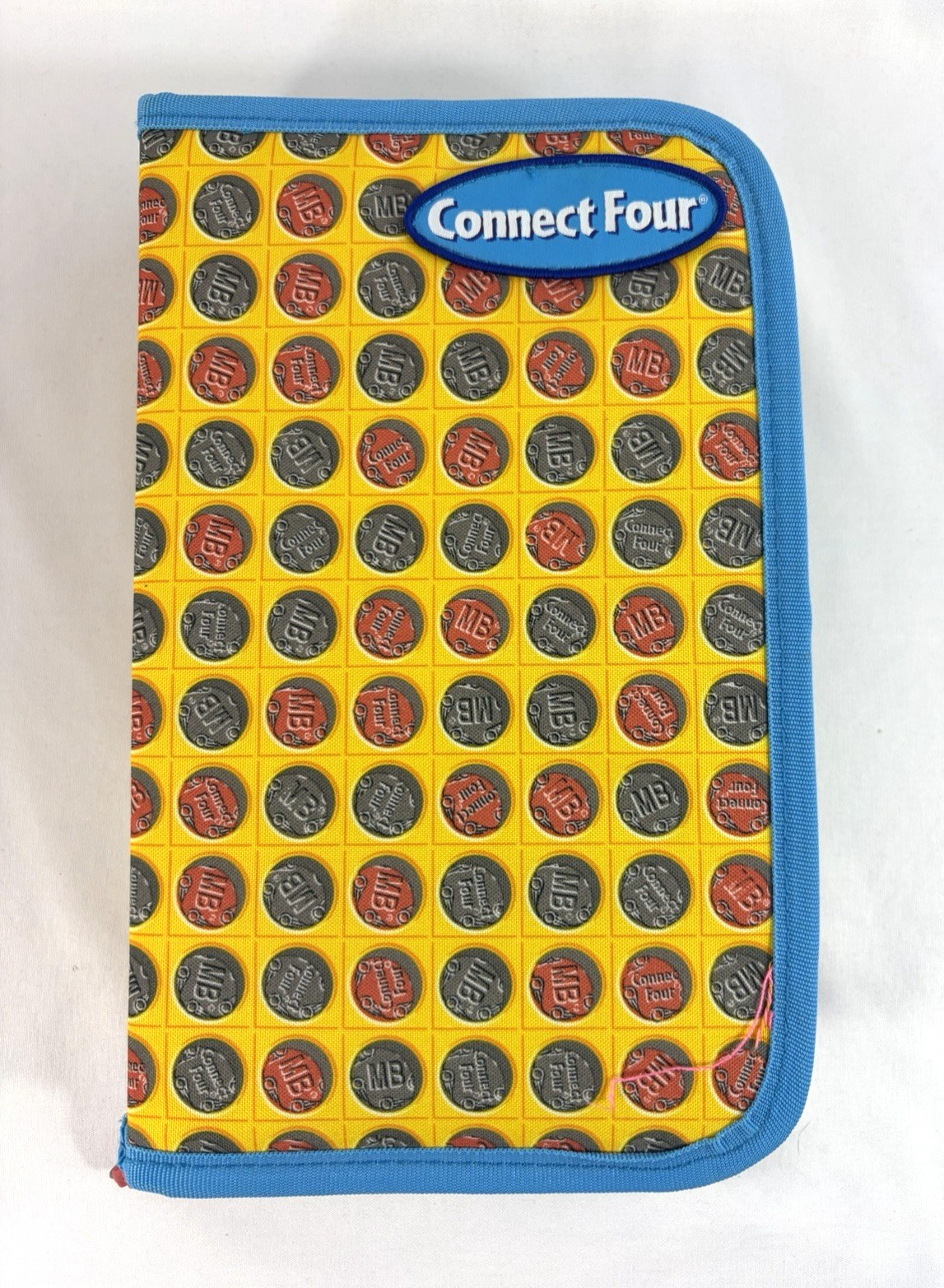 Connect 4 Four Travel Folio Board Game Zipper w Fabric Carrying Case Hasbro
