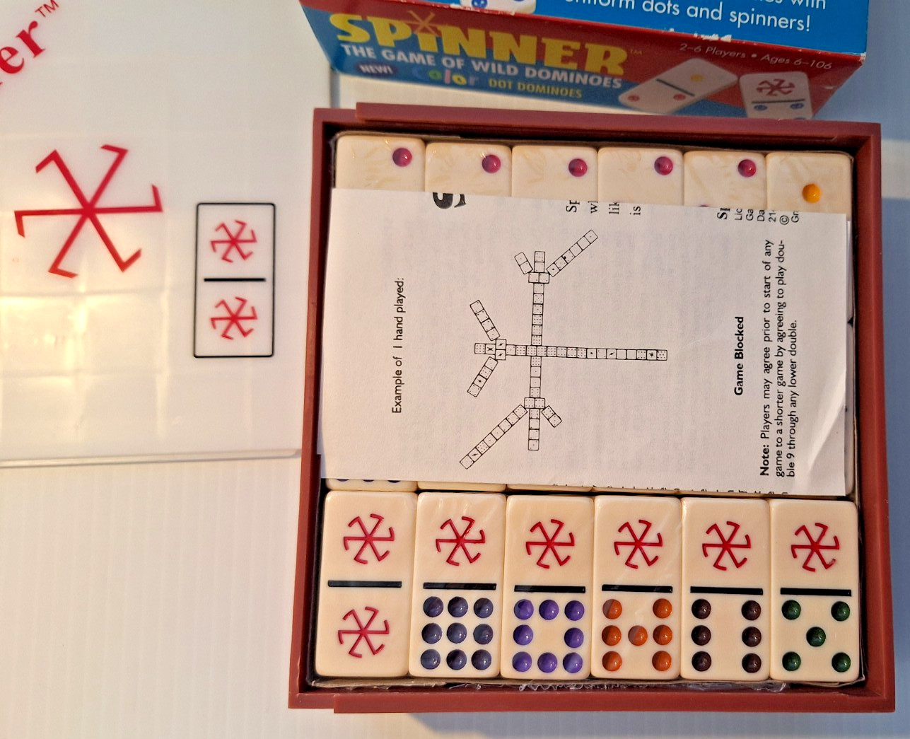 Vintage “Spinner: The Game of Wild Dominoes” Double 9 Set – Brand New