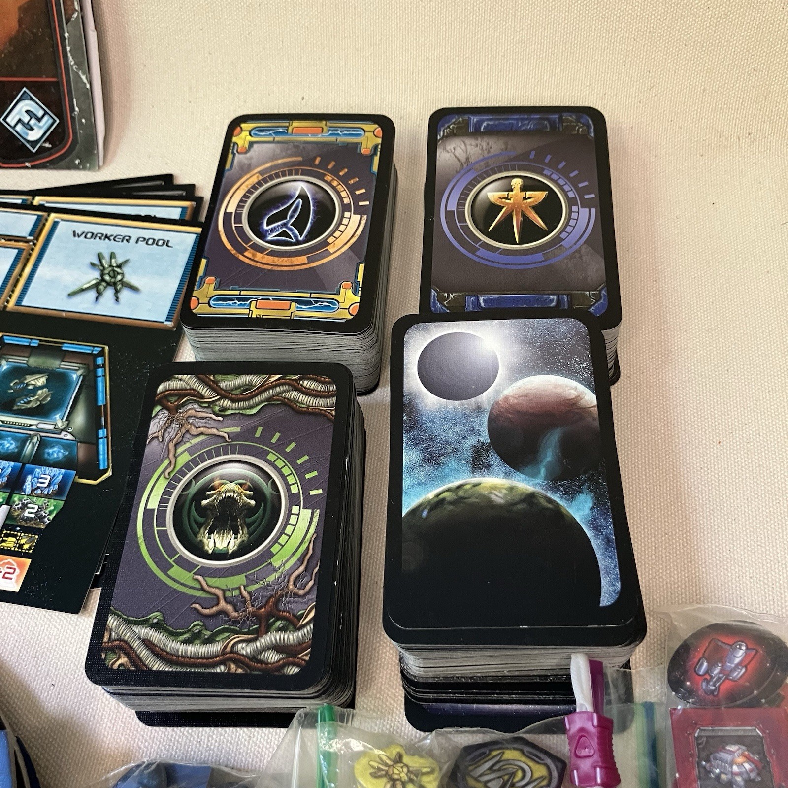 Fantasy Flight Games Starcraft The Board Game Lot Of Parts Only, No Figures