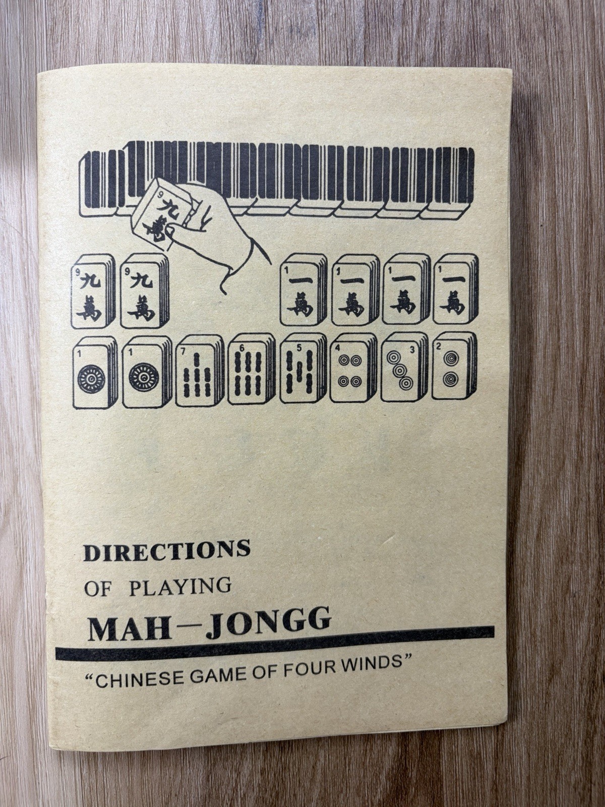 VTG Chinese Mahjong Set 144 Tiles Mah-Jong Game Carry Case Box Mahjong Mahjongg