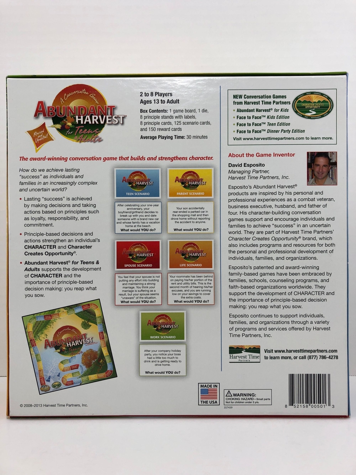 Abundant Harvest Conversation Game for Teens and Adults Loyalty Trust Courage