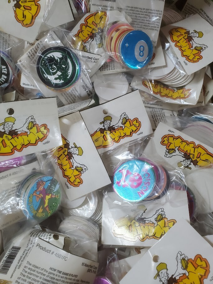 2lbs Vintage 1990s SLAMMER POG game Assorted packs