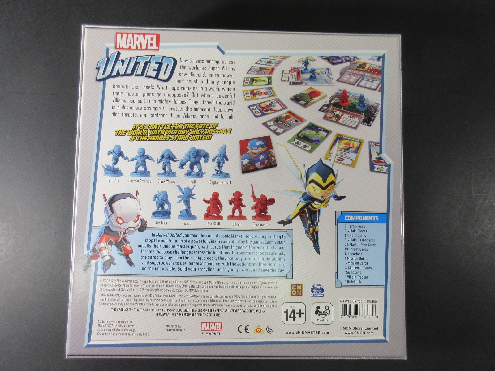 PAINTED Marvel United Core Set CMON 2020 All Parts Avengers Captain America Hulk
