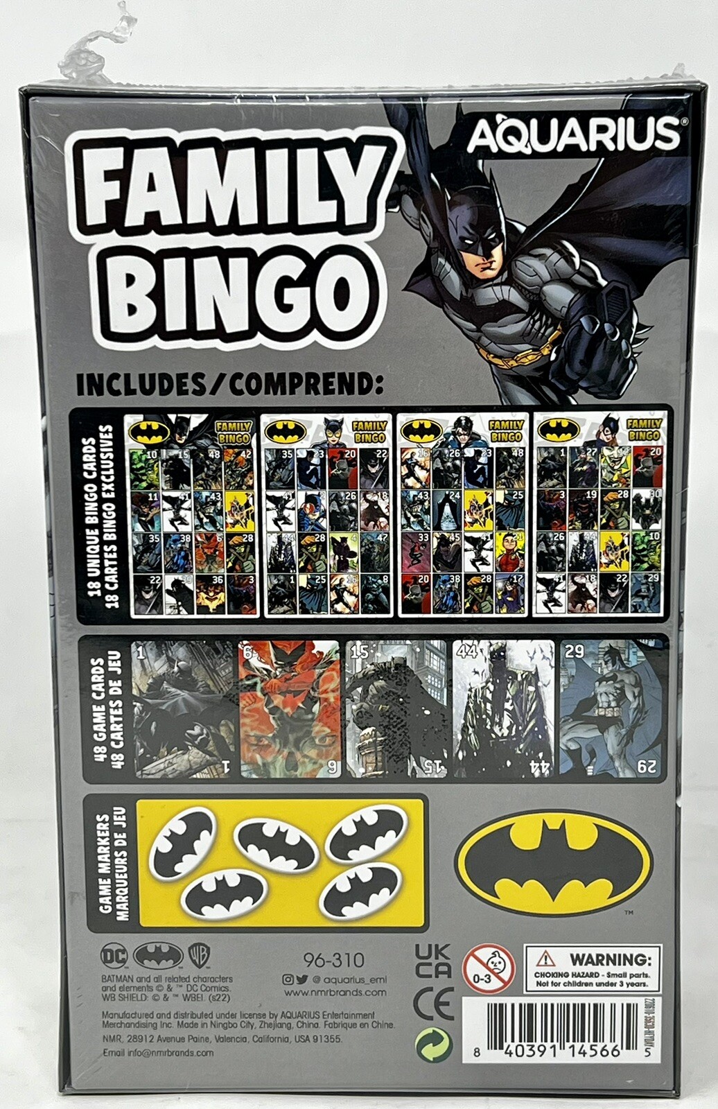 DC Batman Family Bingo By Aquarius 2-18 Players 30-60 Minutes Age 8+