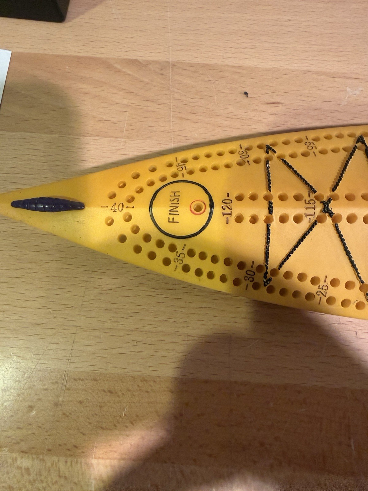 KAYAK CRIBBAGE BOARD Outside Gifts Inside Heavy Unique Game Gift Pre Owned