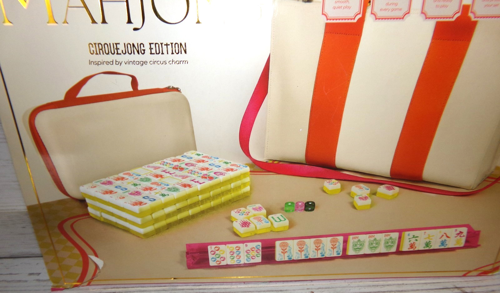 Maison Lude Mahjong Cirquejong Edition Game Set, 160 Tiles, Premium Case Bag NEW