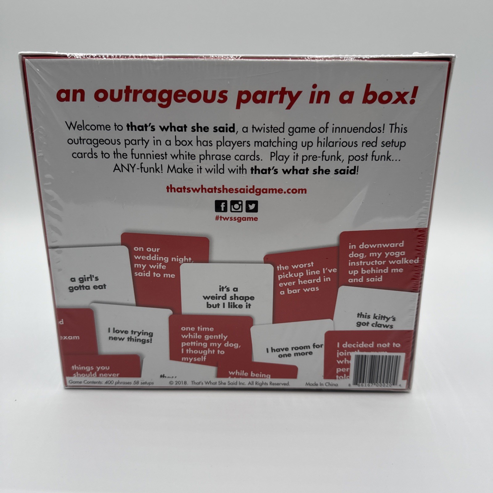 That’s What She Said Game A Twisted Game Of Innuendos New In Box Sealed