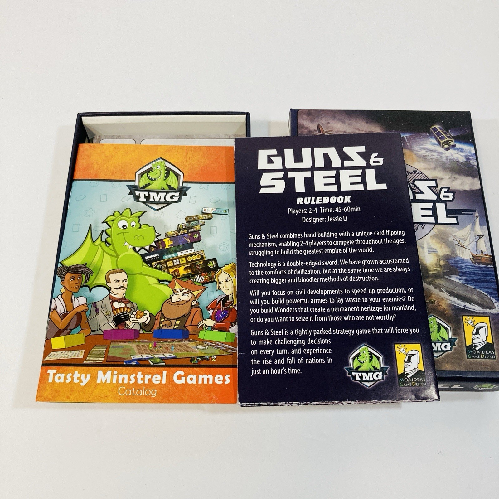 GUNS AND STEEL CARD GAME tmg board game small box strategy 2016 oop EUC COMPLETE