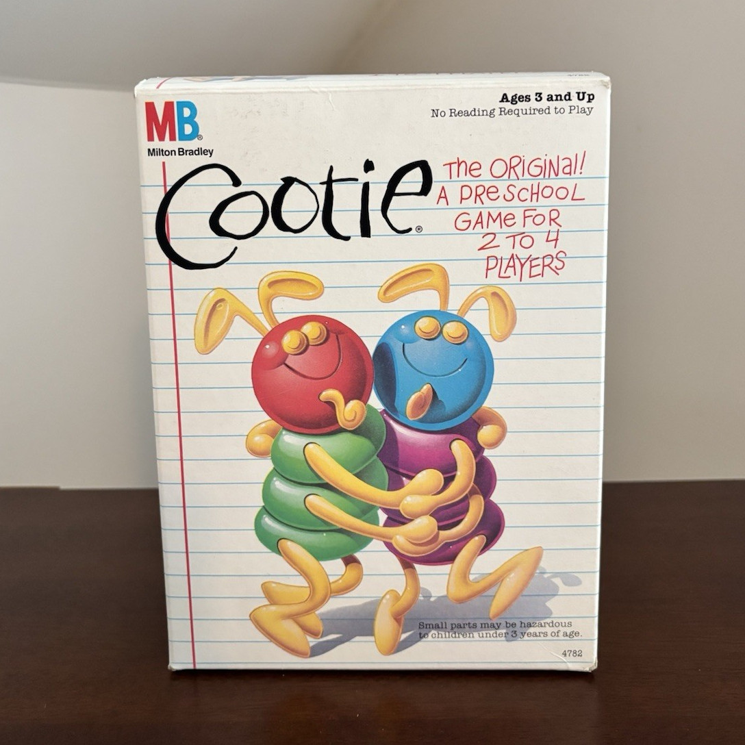 Milton Bradley Cootie 1986 Vintage Bug Board Game Complete