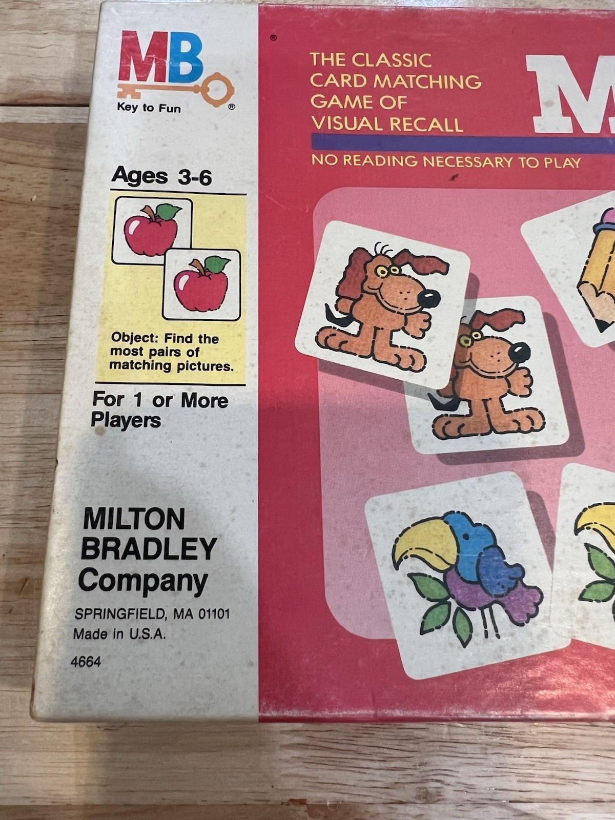 1986 Milton Bradley The Original Memory Game Vintage Read 71 Cards