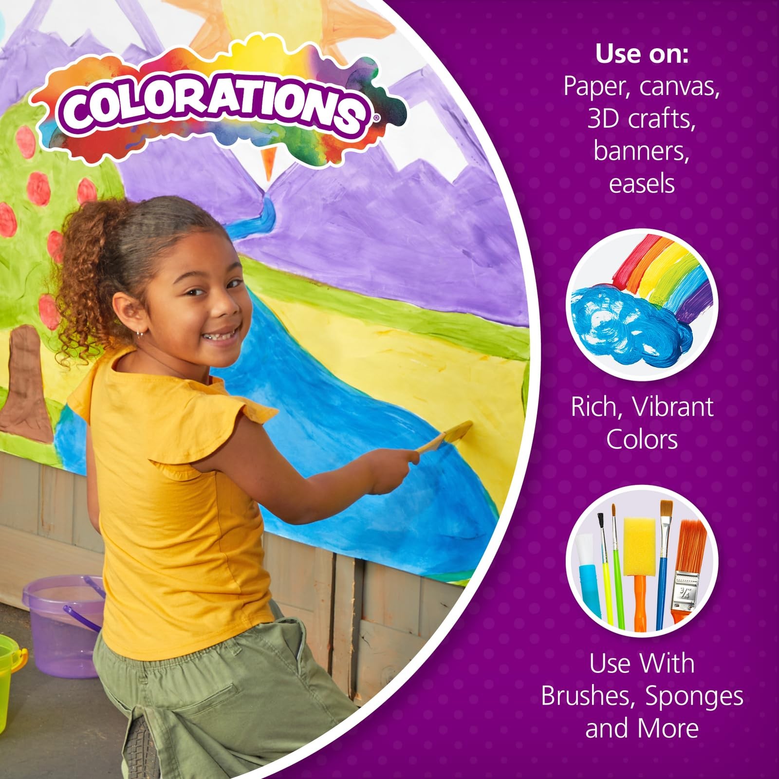 Tempera Paint 176 fl oz Set of 11 Colors Non Toxic Kids Craft SWT16 Colorations