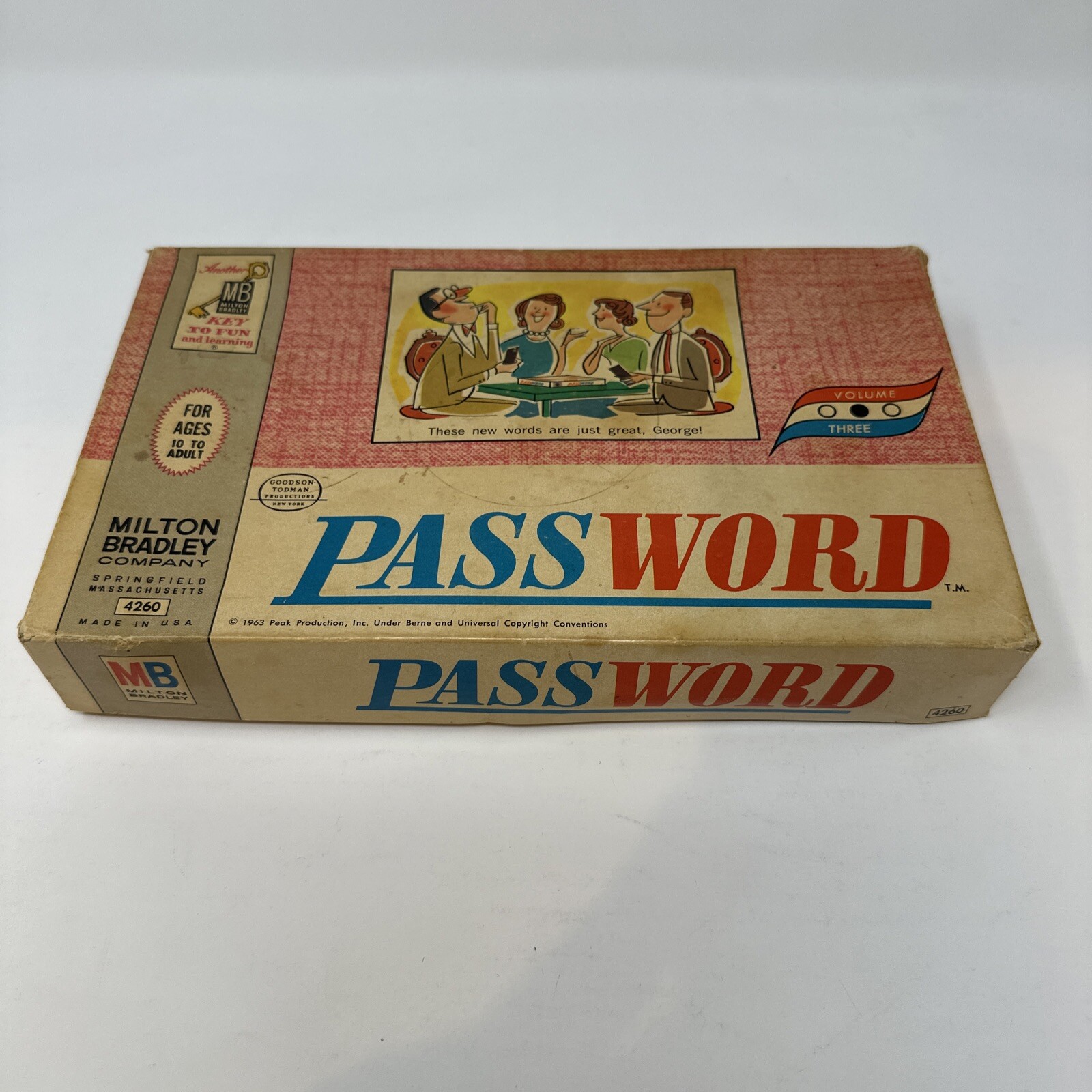 Vintage Password Game 1963 Complete Milton Bradley 4260 USA