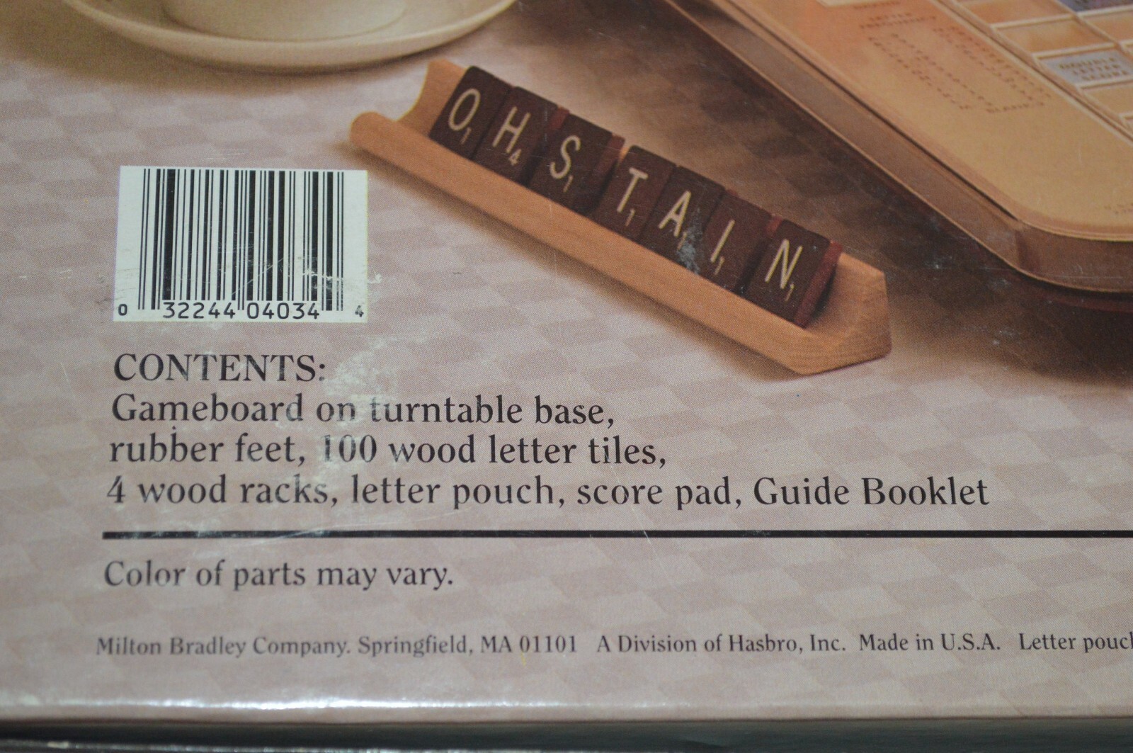 SCRABBLE 1989 Deluxe Edition #4034 Turn Table Base 100% Complete w/ Box