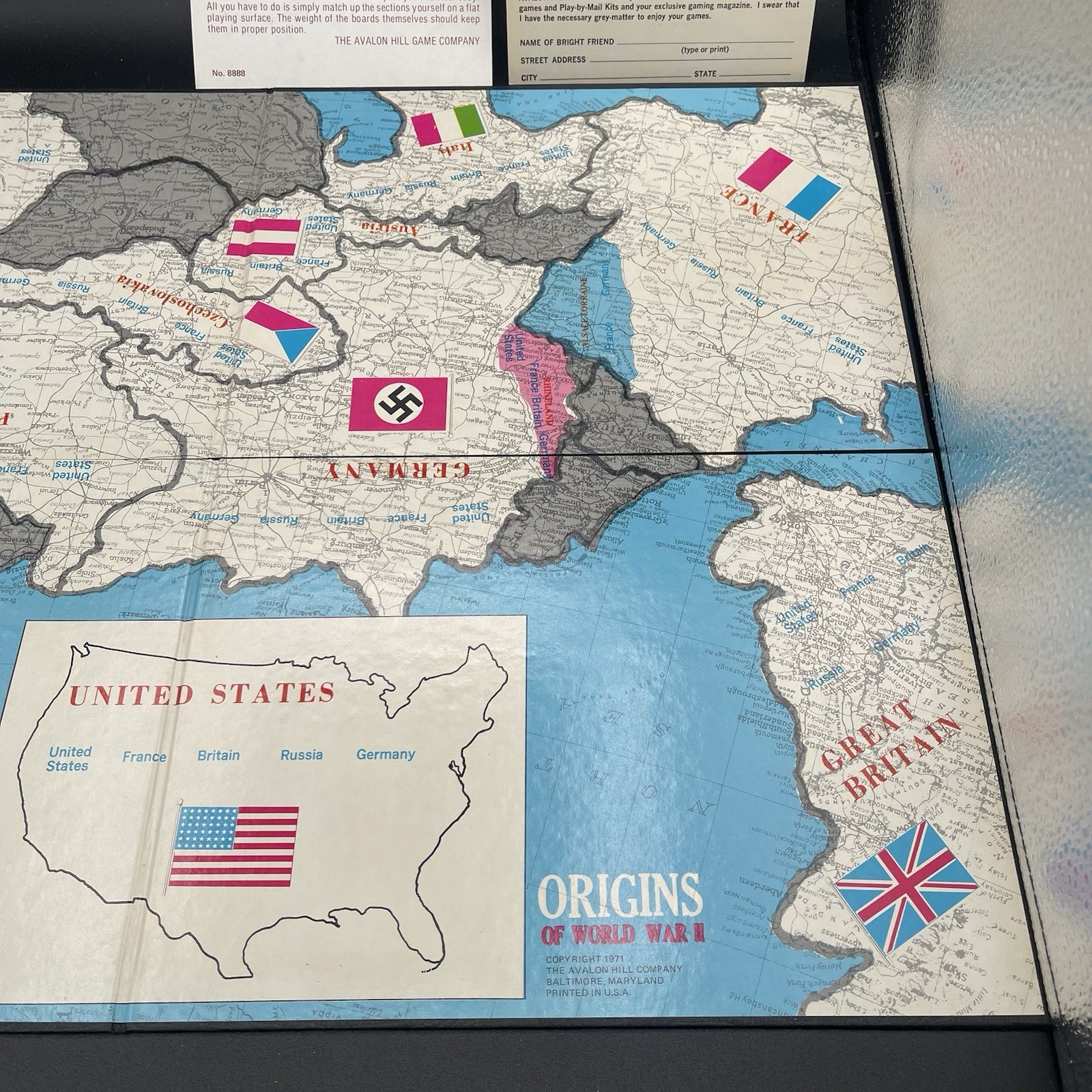 Origins of World War II 2 – 1971 Board Game (Unpunched)