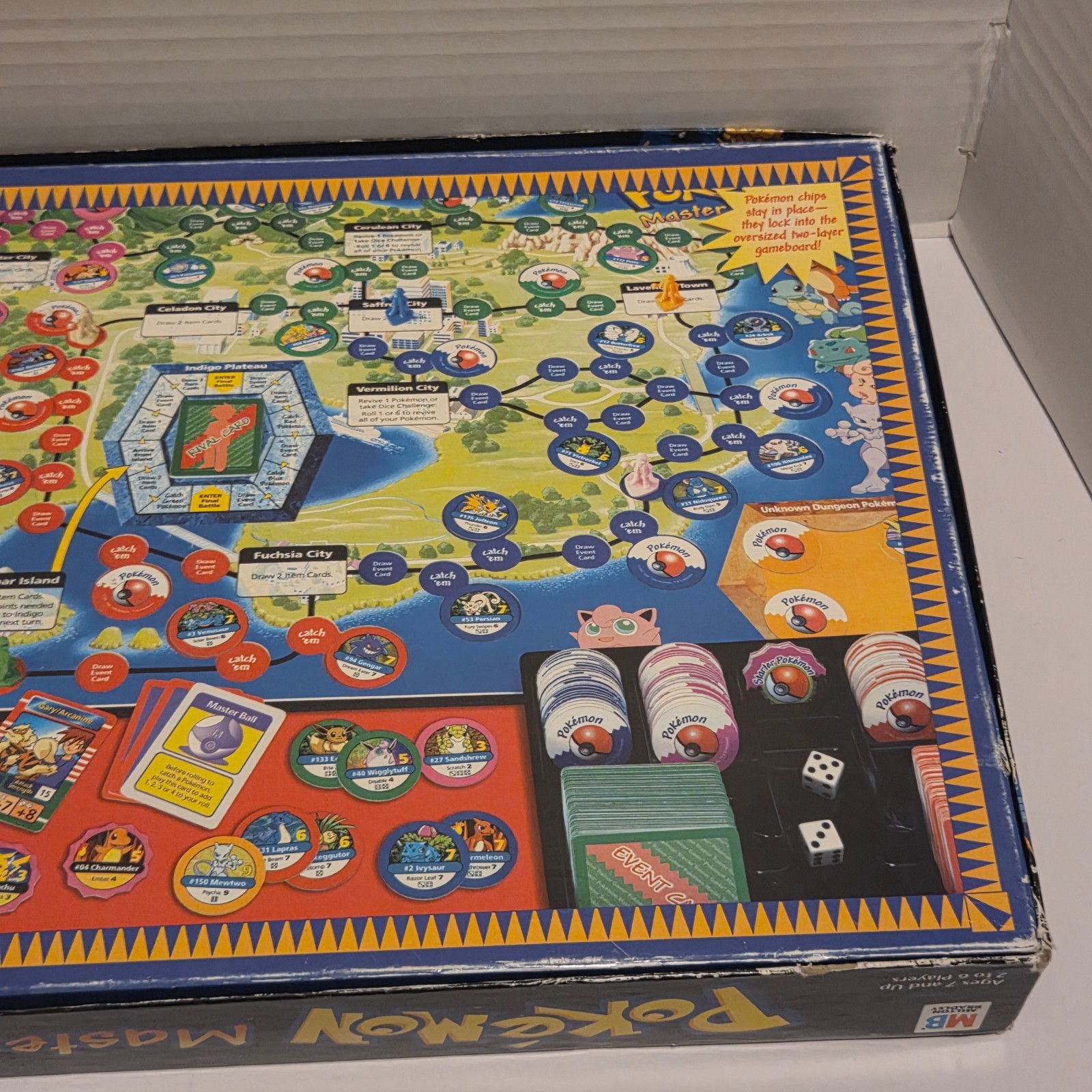Vintage Hasbro Pokemon Master Trainer Game Board 1999 Edition 98% Complete