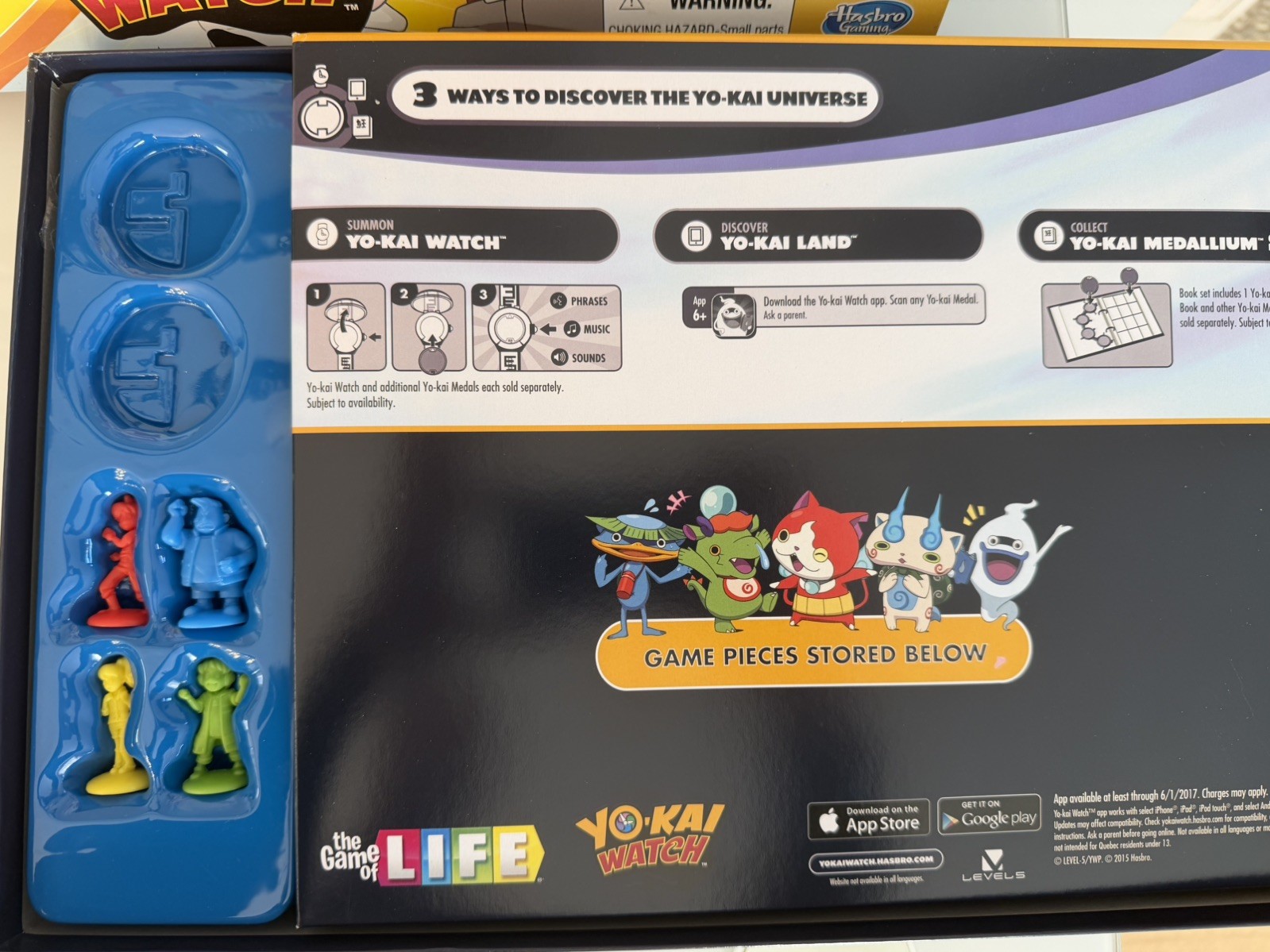 Game of Life Yo-kai Yokai Watch Board Game Hasbro complete except bonus medals