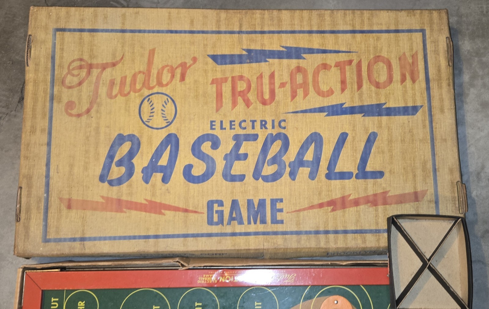 Vintage 1950’s Tudor Tru-Action Electric Baseball Game, With 8 Players, Works