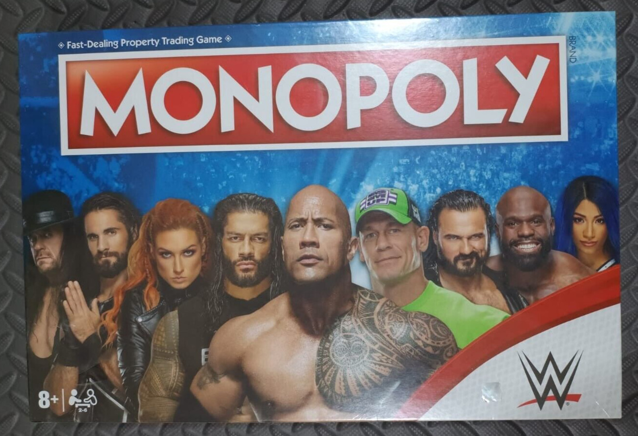 Hasbro Monopoly WWE Smack down Vs Raw Board Game Wrestling 2021 Rare OOP