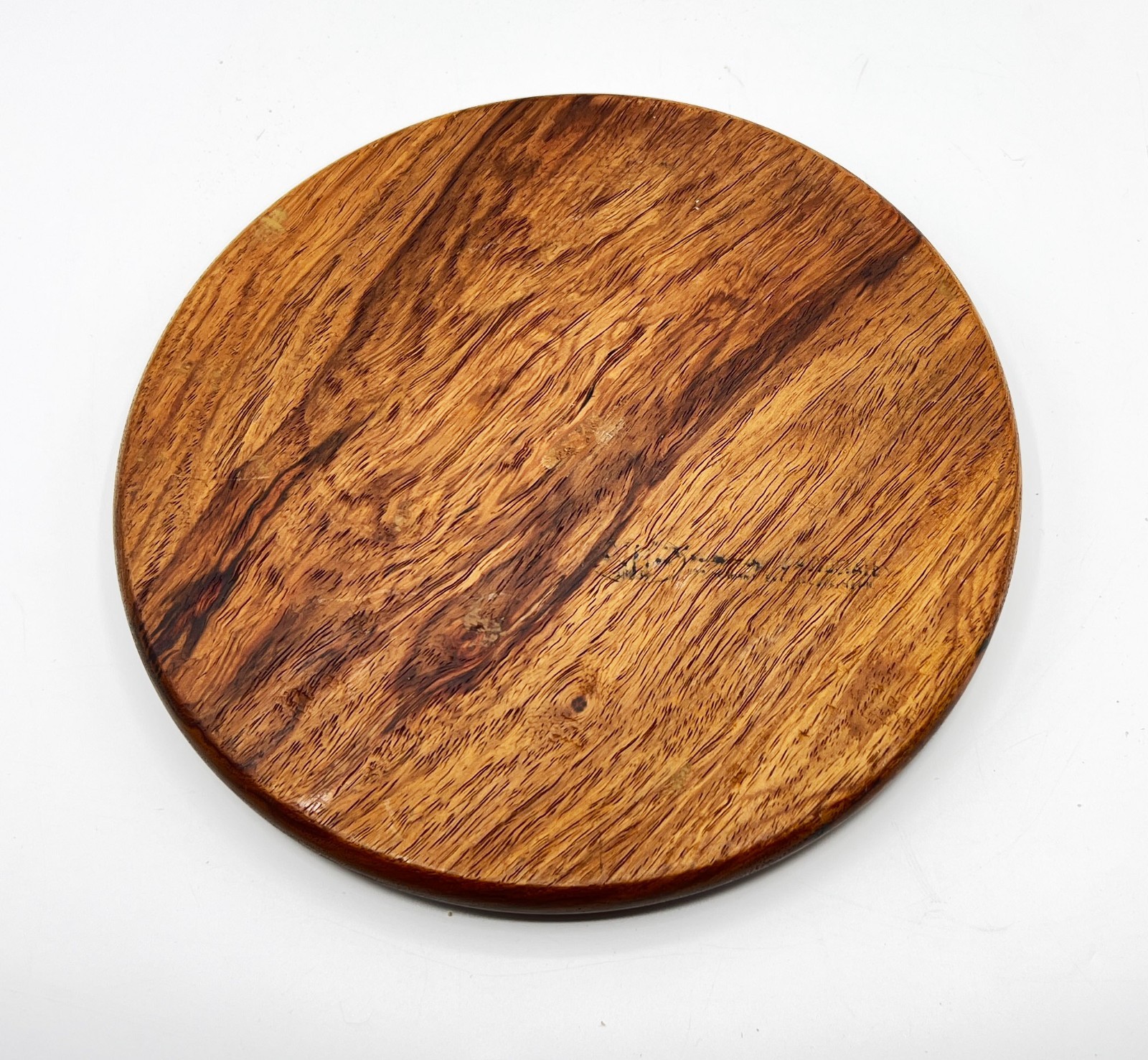 Vintage 9″ Round Wooden Marbles Solitaire Board