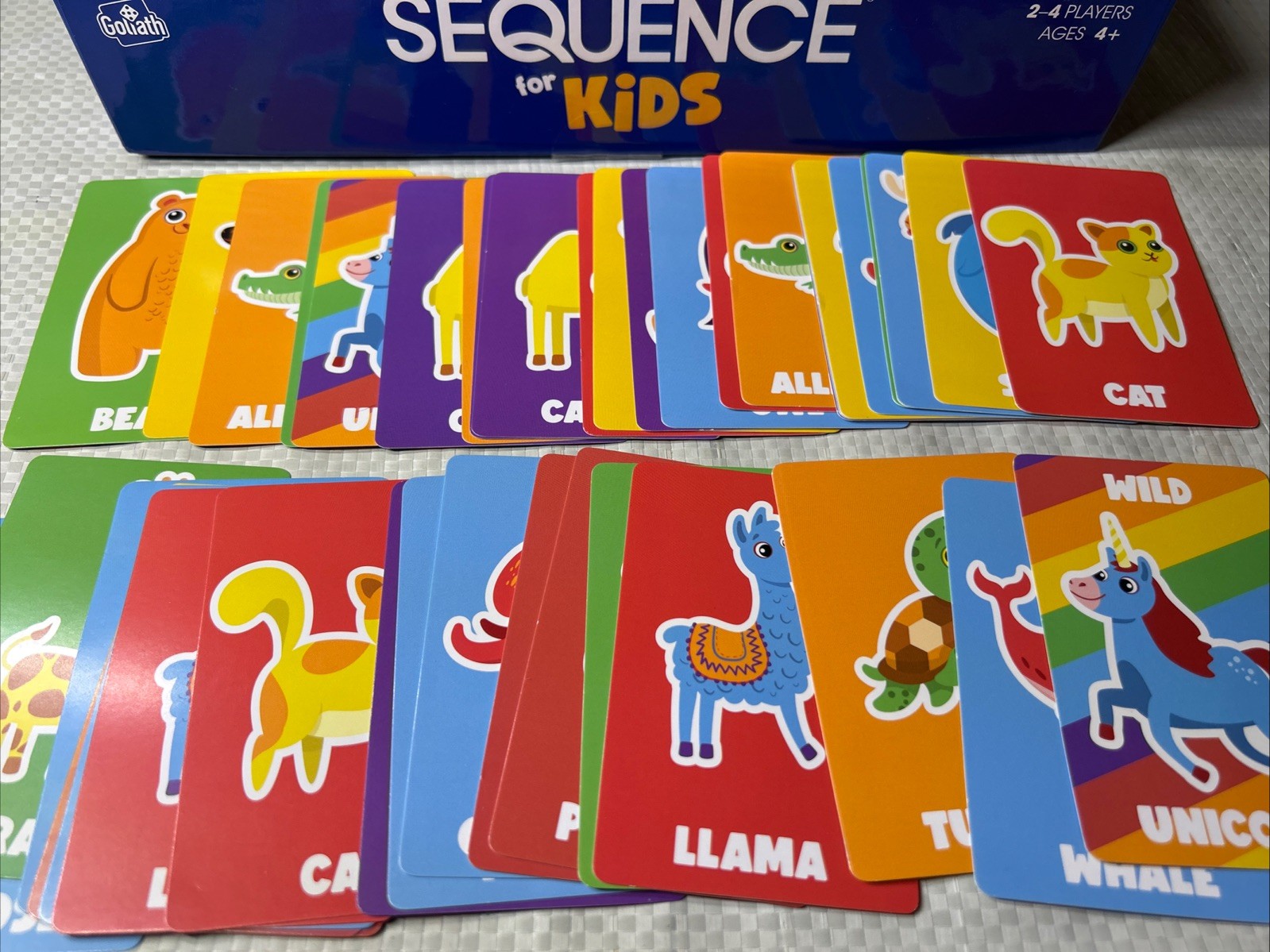 Sequence for Kids Animal Cards Complete 42 Card Deck Replacement