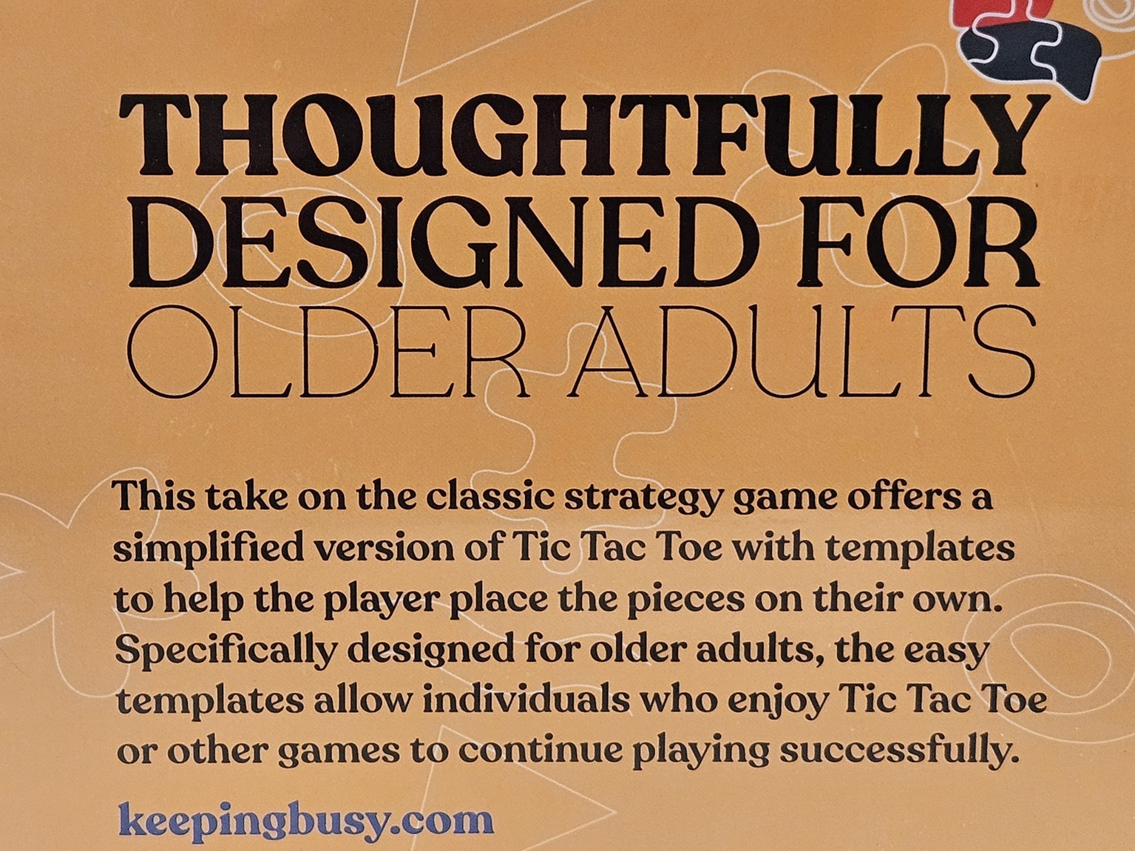 Keeping Busy Tic Tac Toe Dementia Activities for Seniors Elderly Alzheimers Game