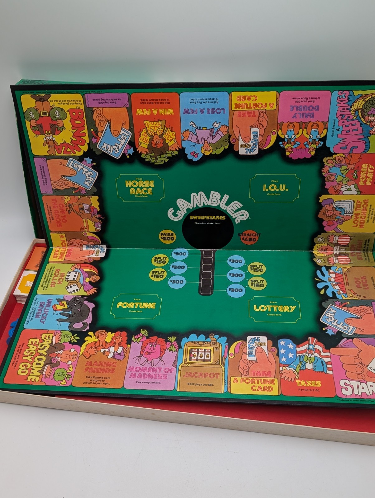 VINTAGE Gambler COMPLETE Parker Brothers 1977 Classic Game of Chance Luck VG +